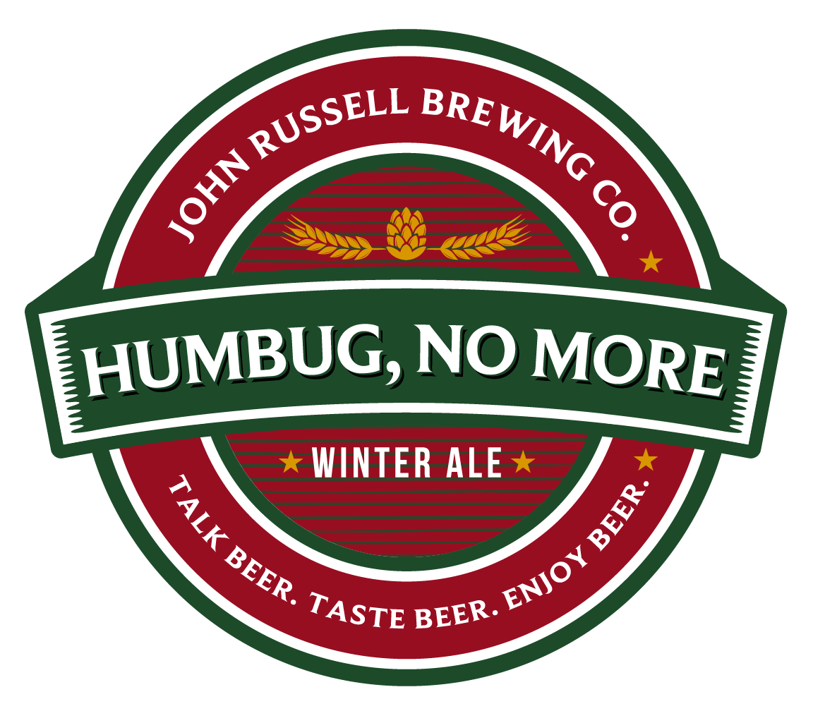 John Russell Brewing Co Beer Label Humbug No More