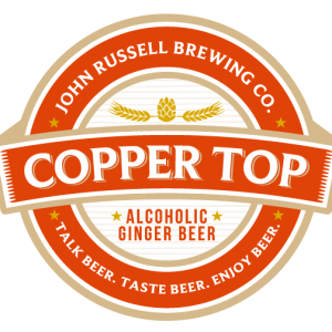 John Russell Brewing Co Label Copper Top Ginger