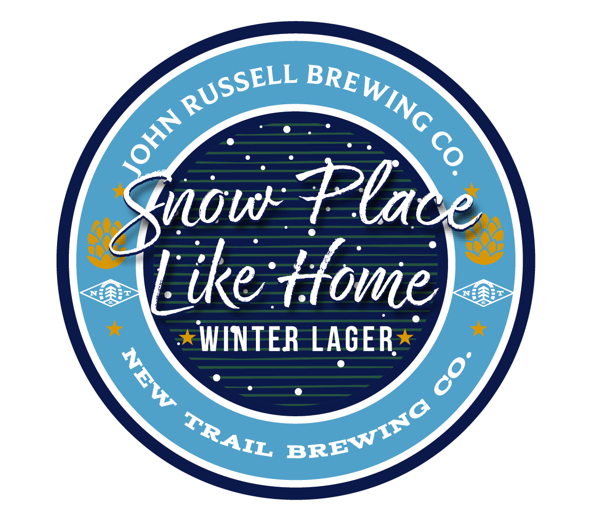 John Russell Brewing Co Label Snow Place Like Home Winter Lager