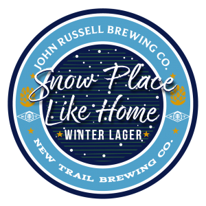 John Russell Brewing Co Label Snow Place Like Home Winter Lager