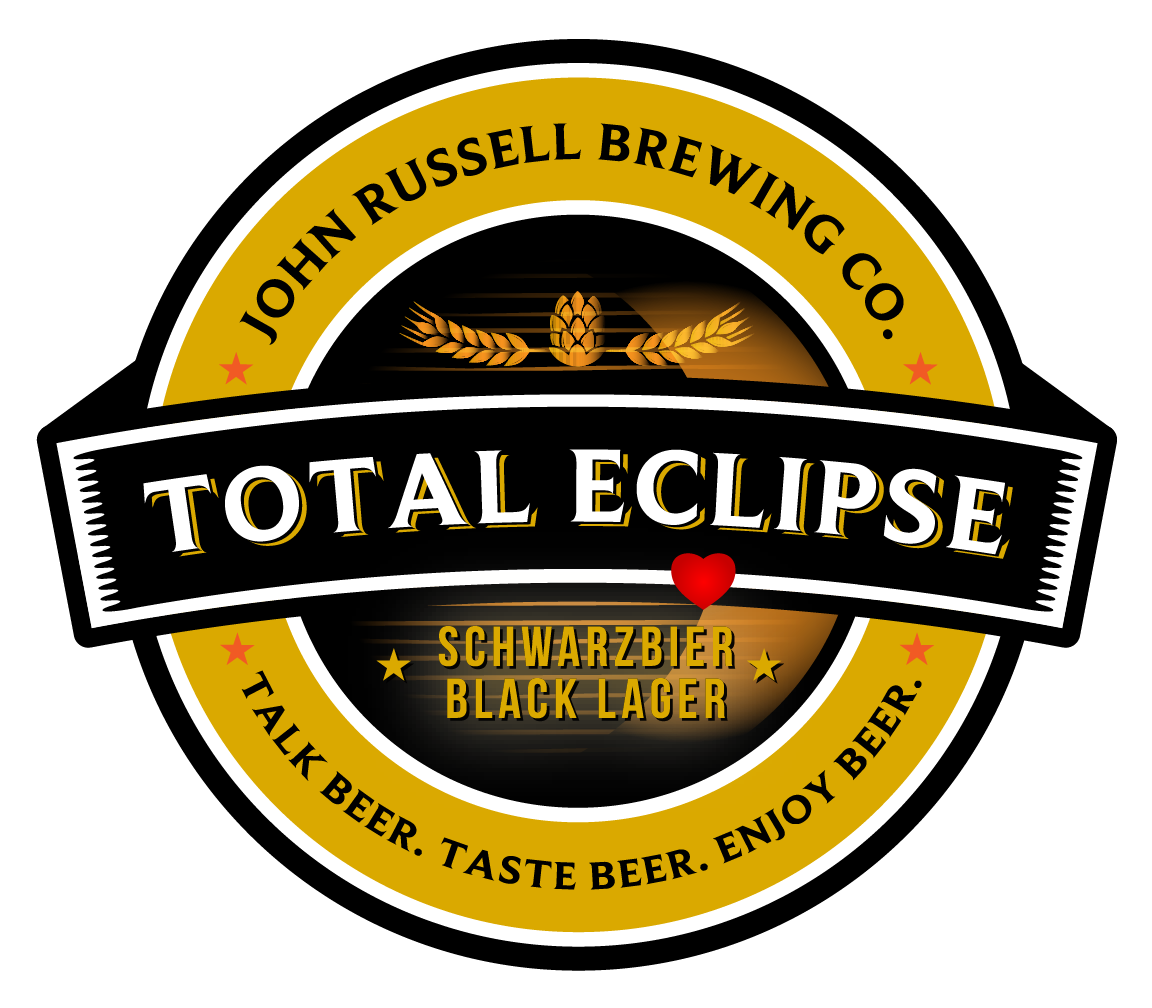 John Russell Brewing Co Label Total Eclipse Schwarzbier Black Lager v2
