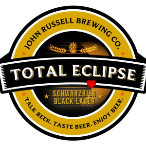 John Russell Brewing Co Label Total Eclipse Schwarzbier Black Lager v2