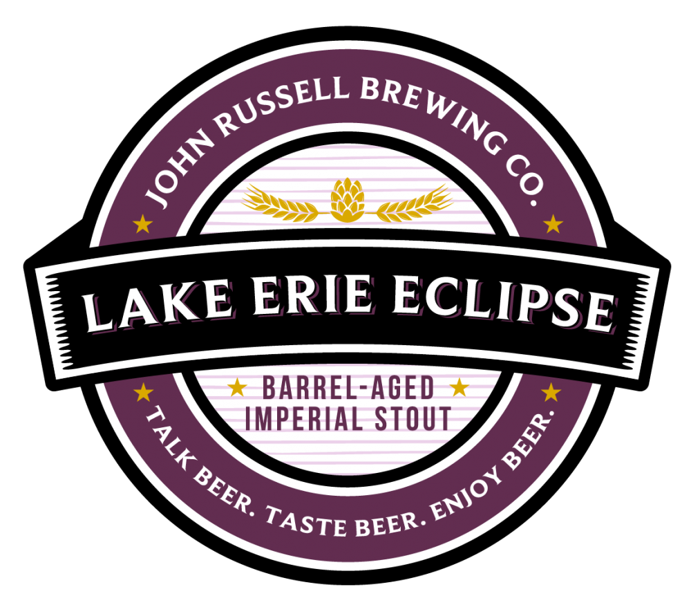 John Russell Brewing Co label Lake Erie Eclipse